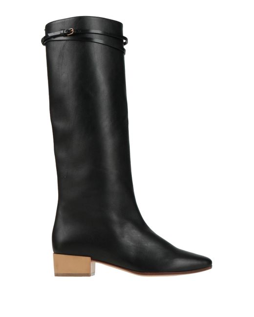 Francesco Russo Black Boot Leather