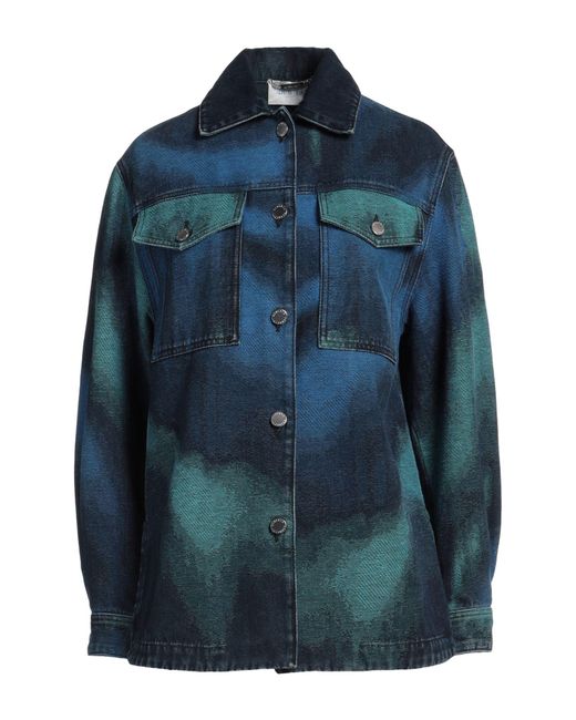 Alberta Ferretti Blue Jacket Cotton, Polyester