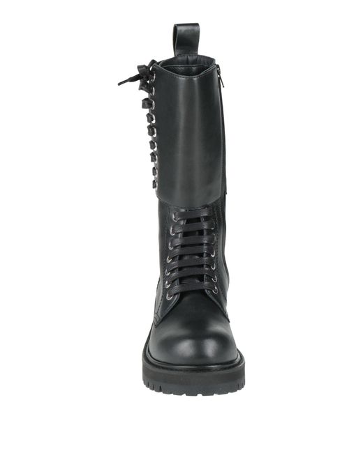 Rabanne Black Boot Leather