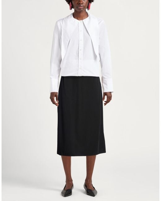 Sofie D'Hoore Black Midi Skirt Wool