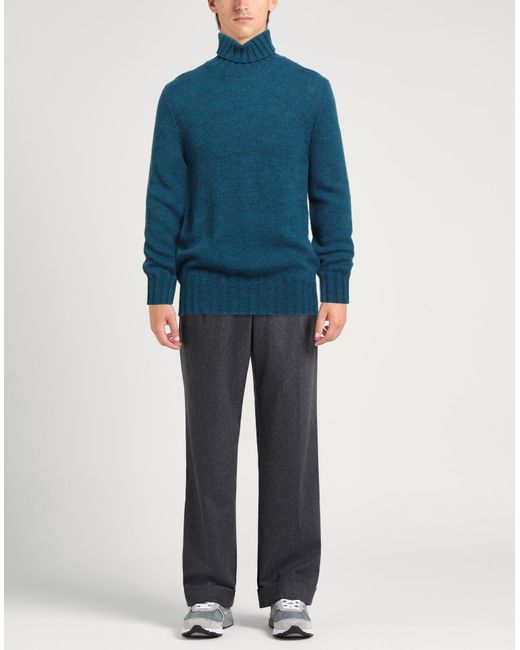 Messagerie Blue Patrizio Piscaglia Turtleneck Baby Alpaca Wool, Polyamide, Wool for men