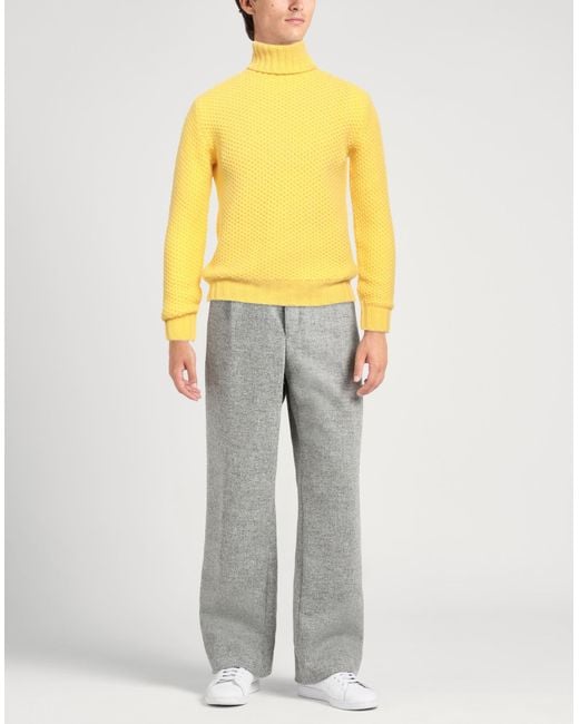 Mp Massimo Piombo Yellow Turtleneck Lambswool for men