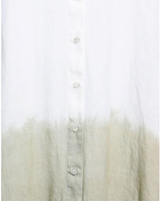 120% Lino White Midi-Kleid