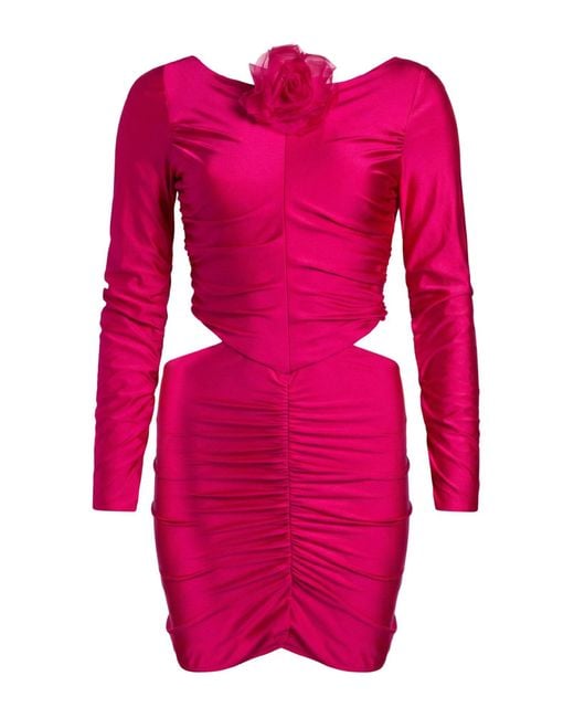 GIUSEPPE DI MORABITO Pink Fuchsia Mini Dress Polyamide, Elastane
