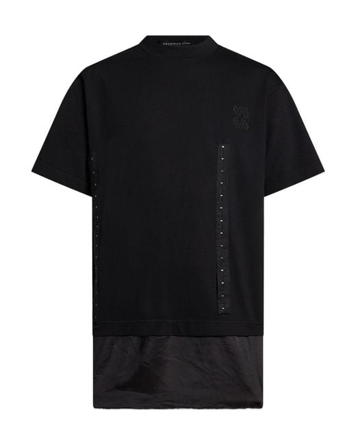 FEDERICO CINA Black T-Shirt Cotton for men
