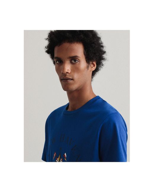 Camiseta GANT de hombre de color Azul | Lyst