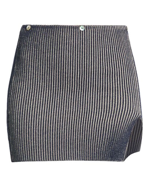 Holzweiler Gray Mini Skirt Viscose, Polyester