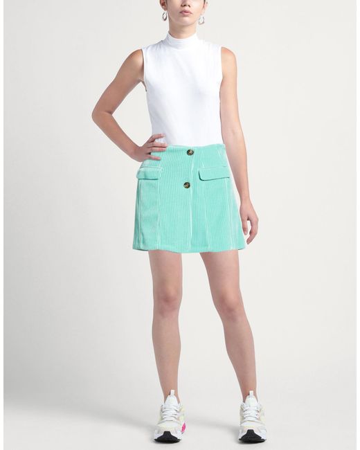 Marella Green Light Mini Skirt Polyester, Elastane