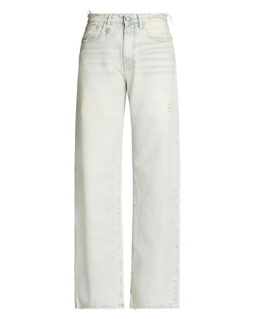 R13 White Denim Trousers