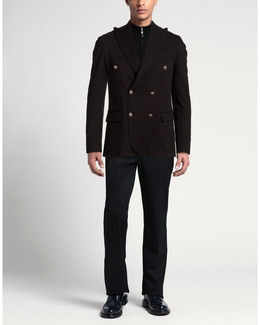 Bharnaba Black Blazer Viscose, Polyamide, Elastane for men
