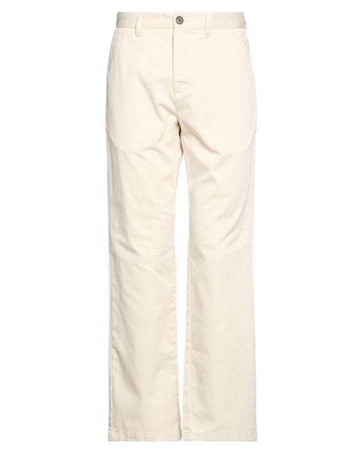 Solid Natural Pants Polyester, Cotton for men