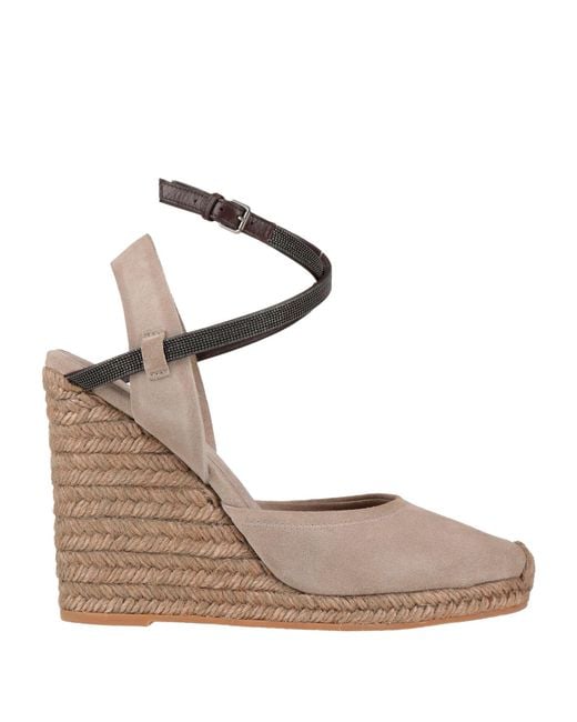 Brunello Cucinelli Metallic Light Espadrilles Leather