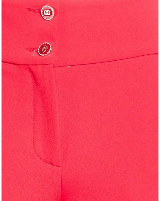 Blugirl Blumarine Red Pants Polyester, Elastane