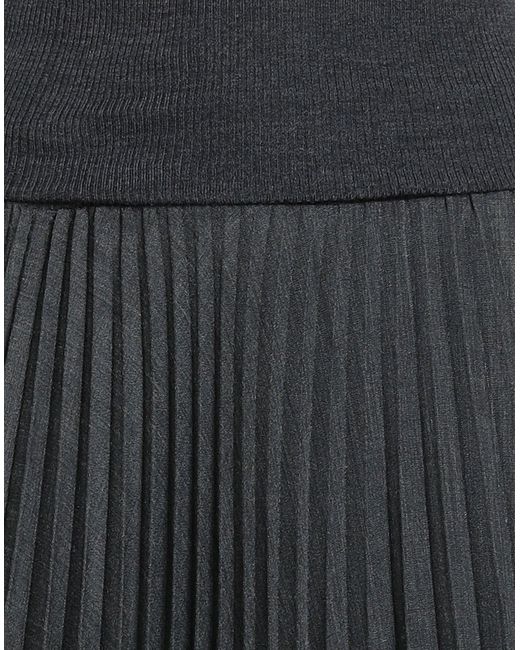 D.exterior Gray Maxi Skirt Virgin Wool, Polyester, Merino Wool