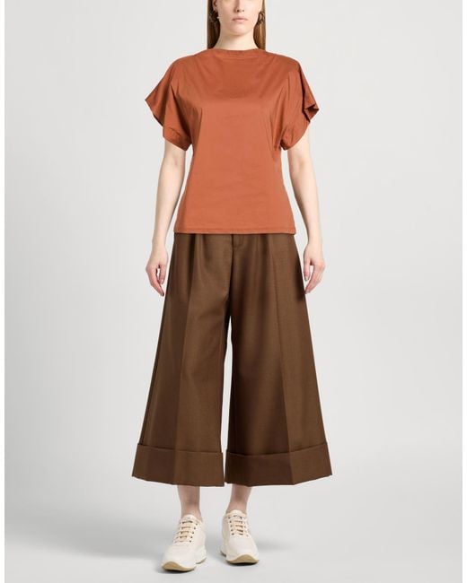 Liviana Conti Orange Rust Top Cotton, Polyamide, Elastane