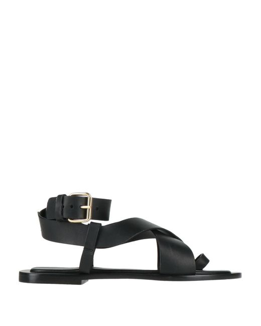 Mansur Gavriel Black Thong Sandal