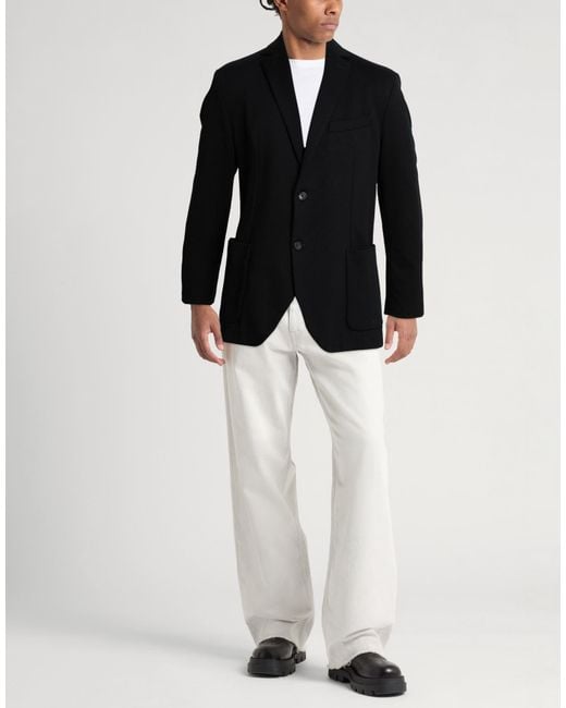 Circolo 1901 Black Blazer Cotton, Elastane for men