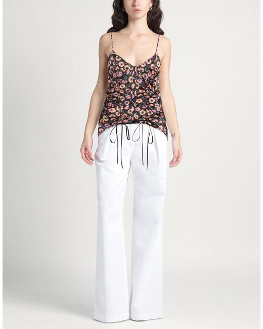 Olivier Theyskens Brown Top Silk, Elastane