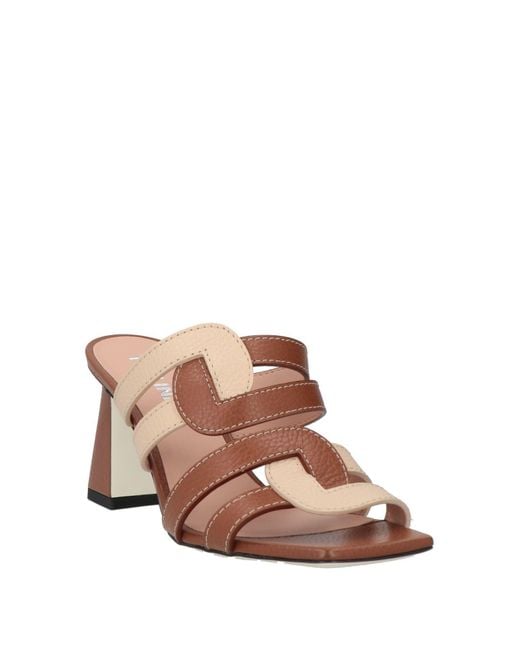Pollini Pink Sandals Leather
