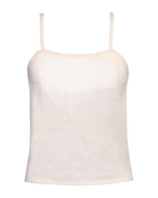 FEDERICA TOSI White Top Mohair Wool, Polyamide, Wool