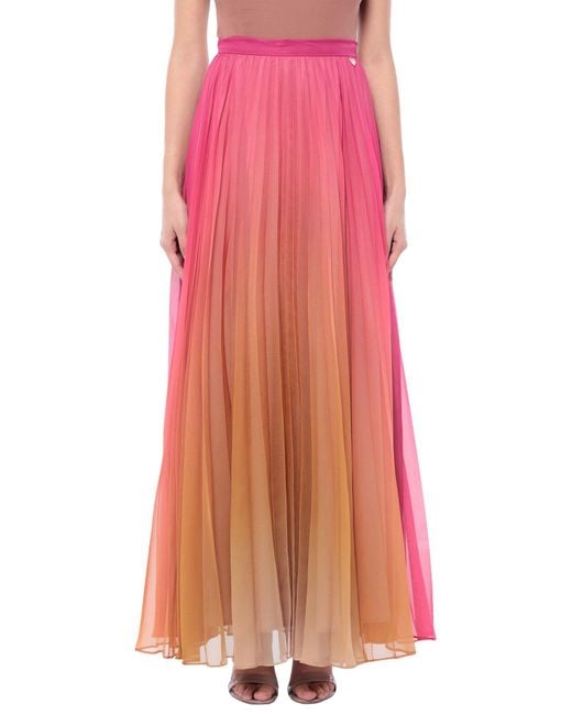 Twinset Red Maxi Skirt