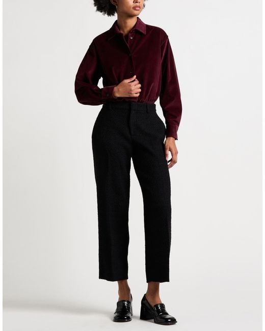 Max Mara Purple Burgundy Bodysuit Cotton, Elastane