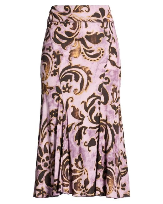Roberto Cavalli Red Midi Skirt