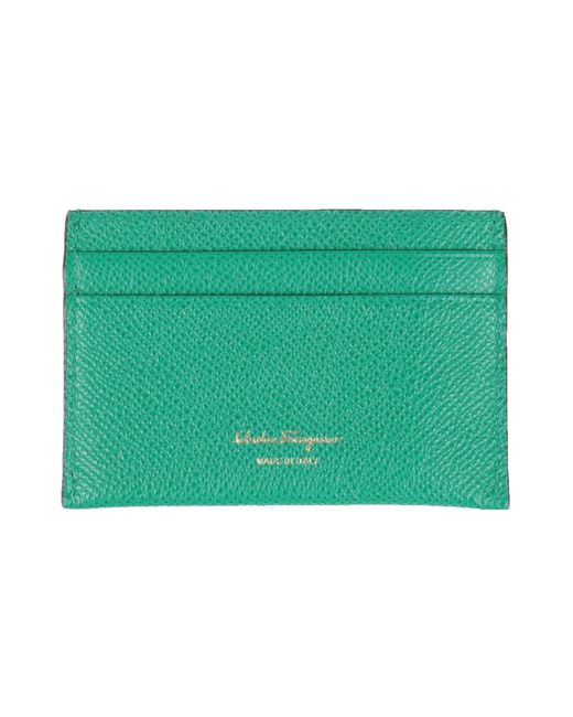 Ferragamo Green Cardholder Calfskin