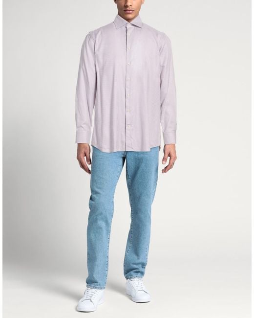 Stenstroms Purple Burgundy Shirt Cotton for men