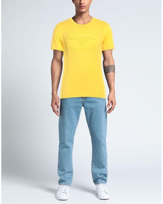 Dolce & Gabbana Yellow T-shirt for men