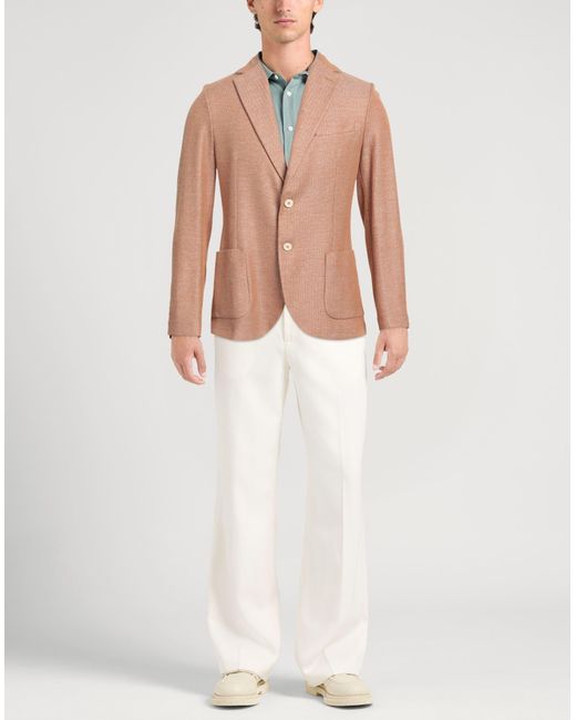 Circolo 1901 Pink Rust Blazer Cotton, Linen for men
