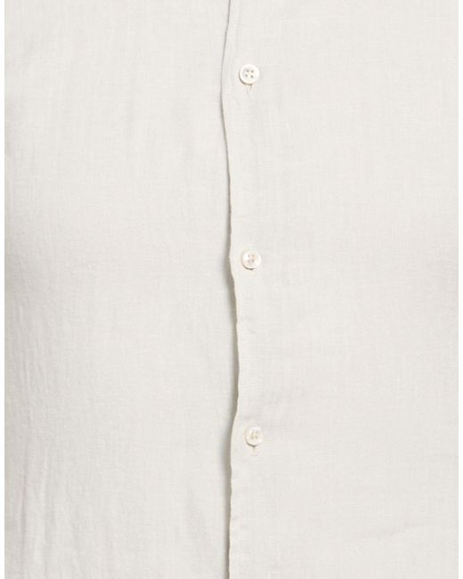 Fedeli White Shirt Linen for men