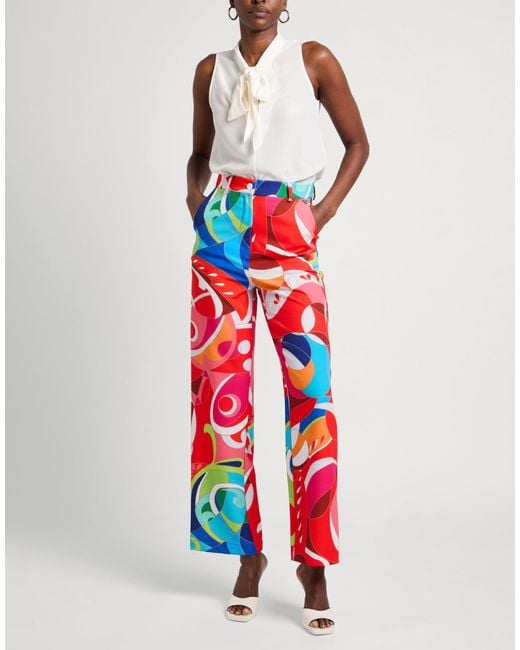 Dixie Red Pants Polyester, Elastane