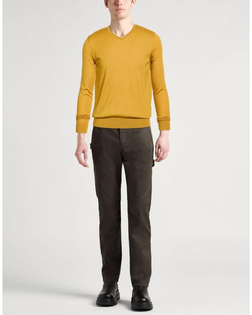 Moorer Yellow Sweater Wool, Silk, Cashmere for men