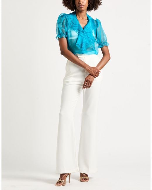 Hanita Blue Shirt Silk