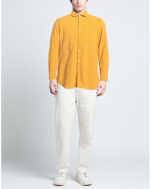 Tintoria Mattei 954 Yellow Shirt for men