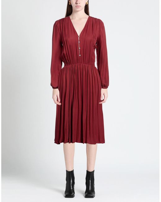 SKILLS & GENES Red Midi Dress