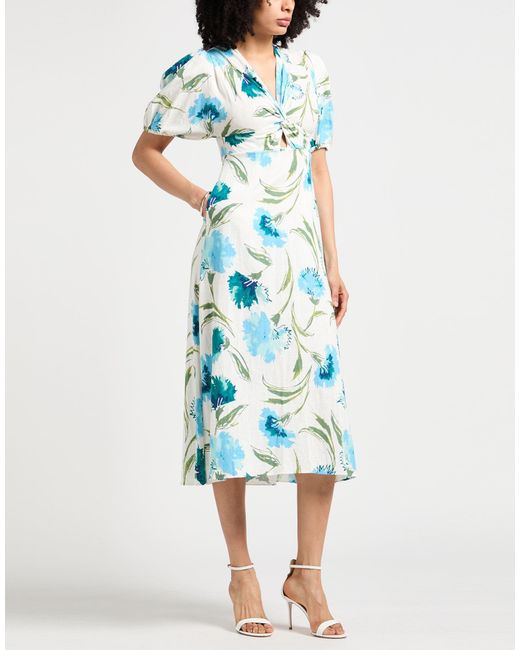 Diane von Furstenberg Blue Midi Dress