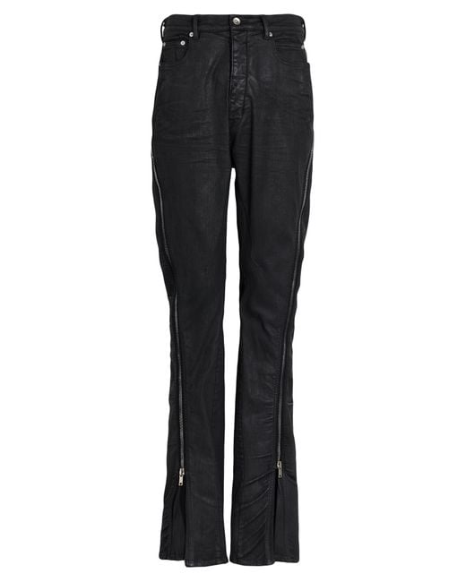 Rick Owens Black Jeans Cotton, Elastomultiester for men
