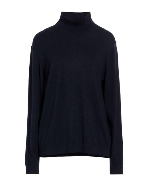 Weekend by Maxmara Blue Midnight Turtleneck Silk, Wool, Polyamide, Elastane