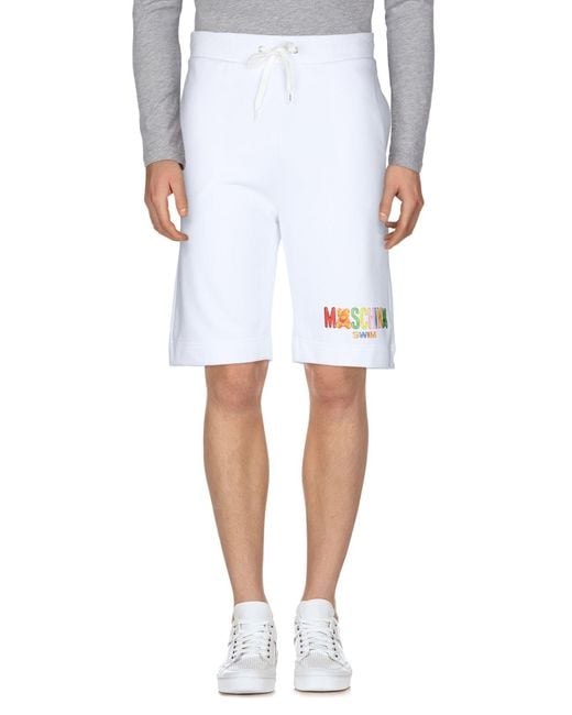 Moschino White Shorts & Bermuda Shorts Cotton for men