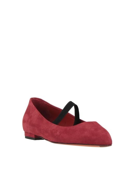 Santoni Red Ballet Flats