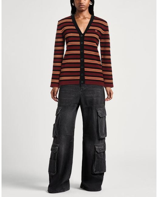 KENZO Red Cardigan Wool, Cotton
