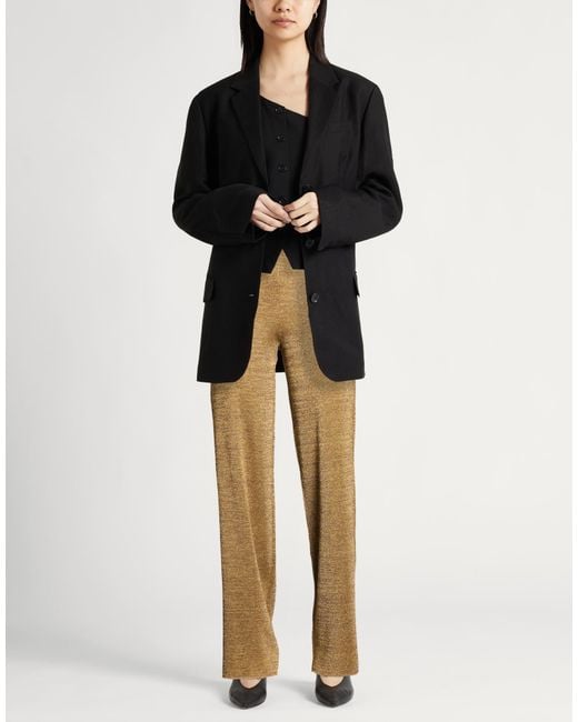 Roberto Collina Natural Pants Viscose, Metallic Polyester