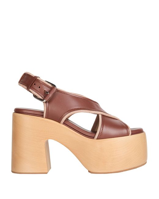 Casadei Brown Sandals Leather