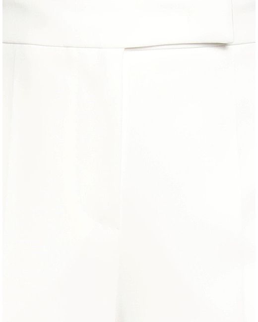 Max Mara White Pants Triacetate, Polyester