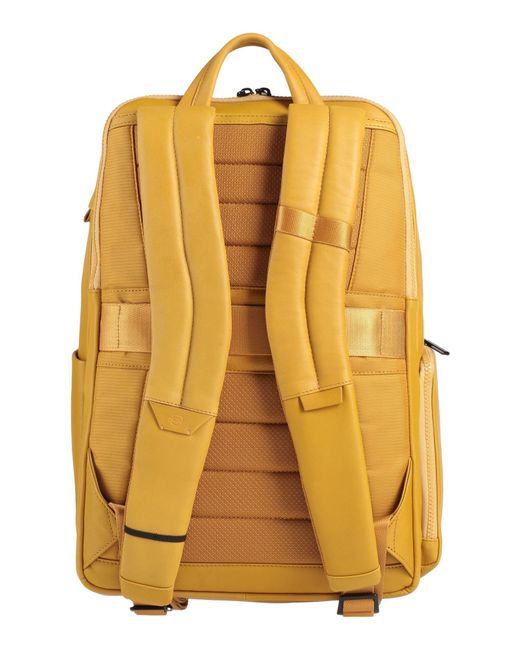 Large Yellow Rucksack Piquadro Rucksack in Yellow | Lyst