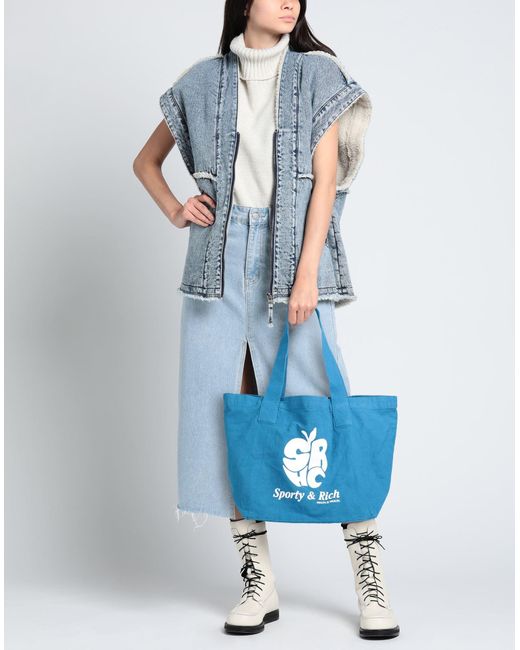 Sporty & Rich Blue Azure Shoulder Bag Textile Fibers