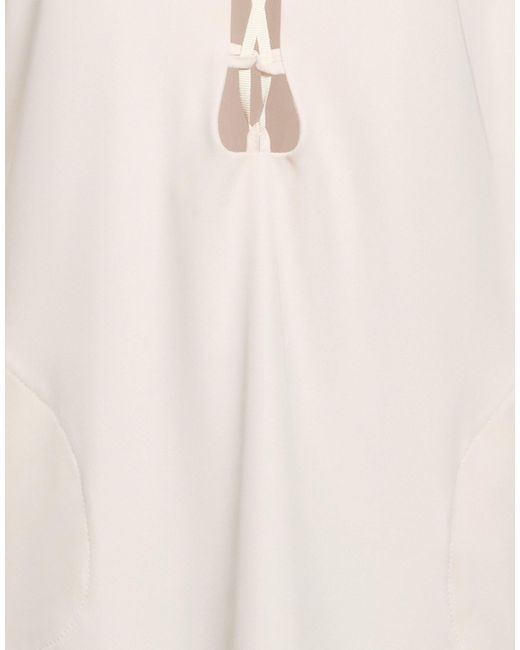 Babylon White Mini Dress Polyester, Elastane