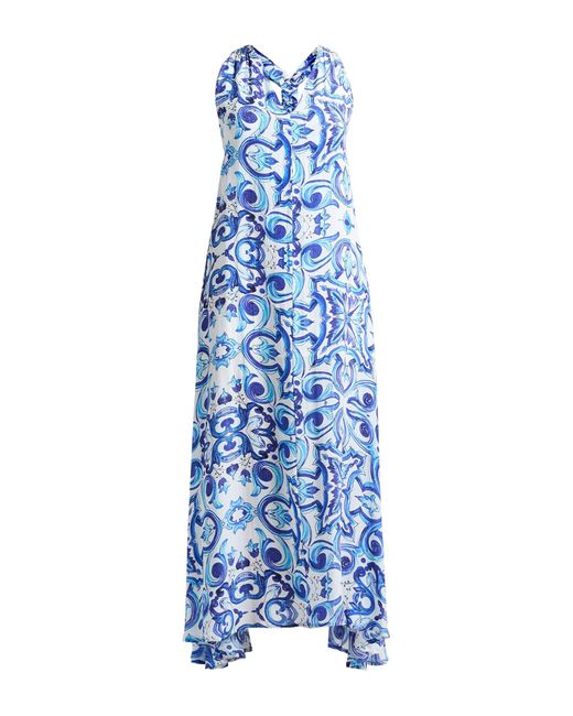 Inoa Blue Maxi Dress Silk